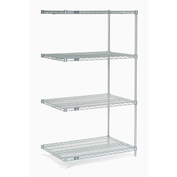 Wire Shelving Add-On, Poly-Z-Brite, 30W X 24D X 63H, Nexel, Mfr#: A24306Z